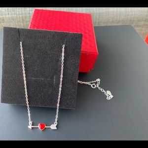 Brand new 925 sliver red heart necklace